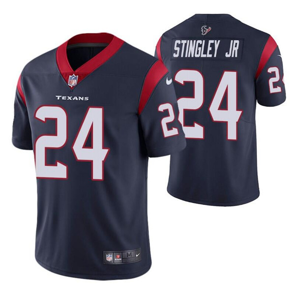 Men's Navy Houston Texans #24 Derek Stingley Jr. Vapor Untouchable Limited Stitched Jersey